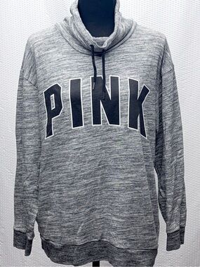 PINK Victoria's Secret Space Dye Funnel Neck Cowl Pullover Sweatshirt Small